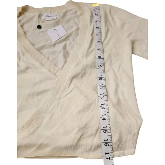 Lovers + Friends Revolve Ballet Wrap Sweater Women's XS Pale Butter Yellow NWT - Picture 8 of 9